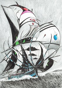 Storm Creators Andaman Sea, 2017, (Tinta no Papel) de Vincent Alexander Booth