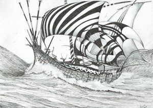 Criadores de tormentas Mar Ionico, 2017, (Tinta no papel) de Vincent Alexander Booth