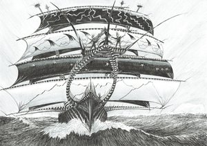 Criadores da Tempestade Rei Haakon VII Sea, 2017, (Tinta no Papel) de Vincent Alexander Booth