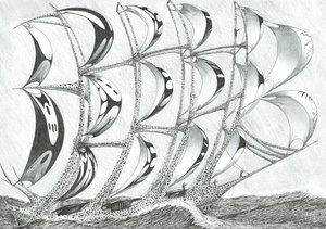 Storm Creators Laccadive Sea, 2017, (Tinta no Papel) de Vincent Alexander Booth