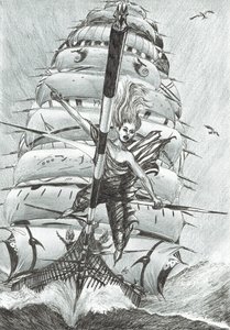 Storm Creators Lazarev Sea, 2017, (Tinta no papel) de Vincent Alexander Booth