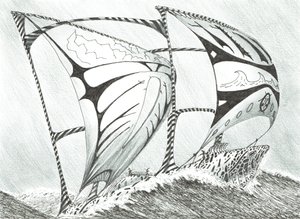 Storm Creators Lincoln Sea, 2017, (Tinta no papel) de Vincent Alexander Booth