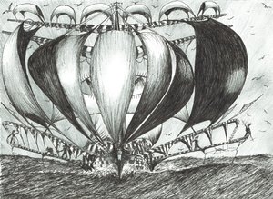 Storm Creators Pechora Sea, 2017, (Tinta no papel) de Vincent Alexander Booth