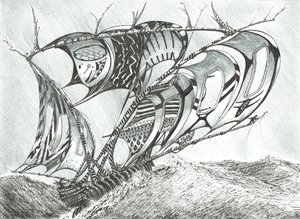 Storm Creators Sargasso Sea, 2017, (Tinta no papel) de Vincent Alexander Booth