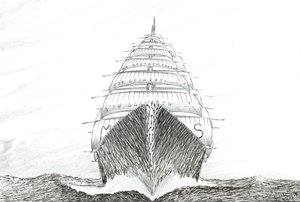 Storm Creators Southwest Cape, 2023 (tinta e lápis sobre papel) de Vincent Alexander Booth