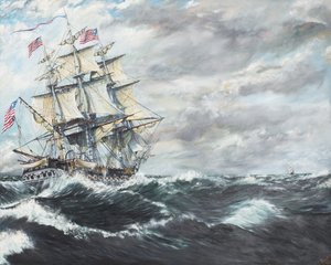 Constituição USS Heads para HM Frigate Guerriere 19081812, 2003, (óleo sobre tela)