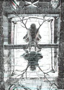 page15, O Castelo na Floresta de Findhorn, 2006, (tinta no papel) de Vincent Alexander Booth
