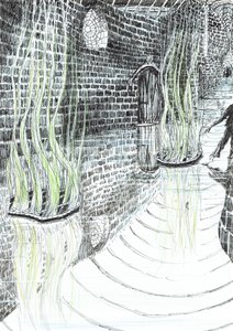 page29, O Castelo na Floresta de Findhorn, 2006, (tinta no papel) de Vincent Alexander Booth