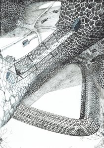 page31, O Castelo na Floresta de Findhorn, 2006, (tinta no papel) de Vincent Alexander Booth
