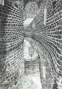 page35, O Castelo na Floresta de Findhorn, 2006, (tinta no papel) de Vincent Alexander Booth