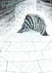 page45, O Castelo na Floresta de Findhorn, 2006, (tinta no papel) de Vincent Alexander Booth
