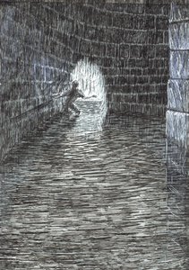 page47, O Castelo na Floresta de Findhorn, 2006, (tinta no papel) de Vincent Alexander Booth