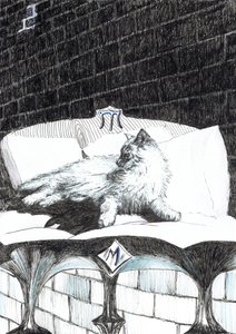 page52, O Castelo na Floresta de Findhorn, 2006, (tinta no papel) de Vincent Alexander Booth