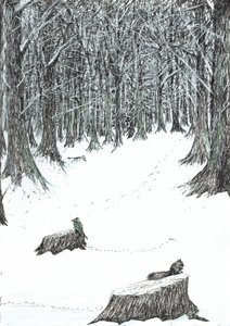 page5, O Castelo na Floresta de Findhorn, 2006, (tinta no papel) de Vincent Alexander Booth