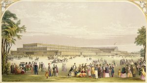 Grande Exposição, 1851: vista do edifício projetado por Joseph Paxton, arquiteto