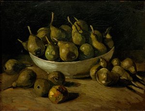 Natureza morta com uma tigela de barro e peras, 1885. de Vincent van Gogh