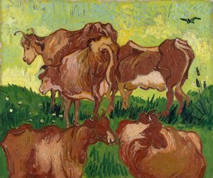As vacas depois de Jacob Jordaens, 1890. de Vincent van Gogh