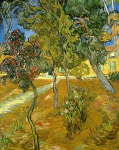 Árvores no jardim do asilo, 1889. de Vincent van Gogh