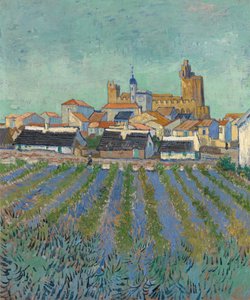 Vista de Saintes-Maries-de-la-Mer, 1888. de Vincent van Gogh