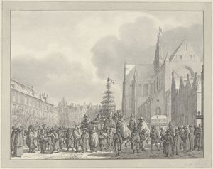 Chegada dos franceses no Grote Markt em Haarlem, 1795