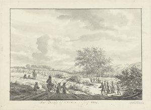 Acampamento do exército nas dunas perto de Overveen em julho de 1803 O acampamento perto de Overveen, em julho de 1803 (título no objeto)