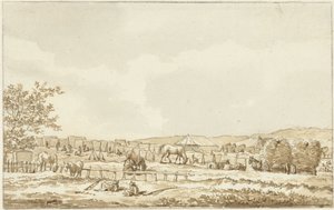 Acampamento do exército em Droogberg em Overveen, 19 de setembro de 1787