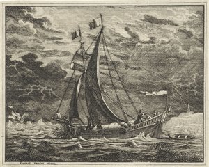 Navio em clima ameaçador