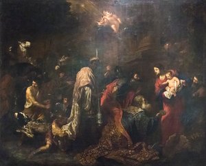 A Adoração dos Reis Magos (óleo sobre tela) de Vincent Malo