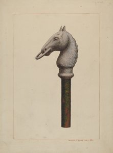 Poste de engate de cabeça de cavalo de Vincent P. Rosel