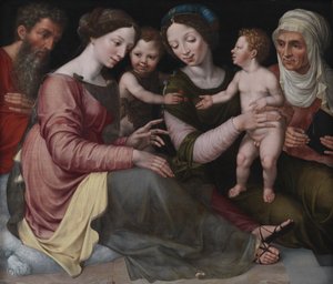 A Sagrada Família com o Menino São João, Santa Isabel e Santa Ana