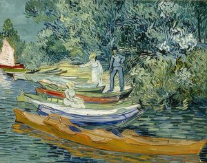 Nas margens do Oise em Auvers. 1890 de Vincent van Gogh