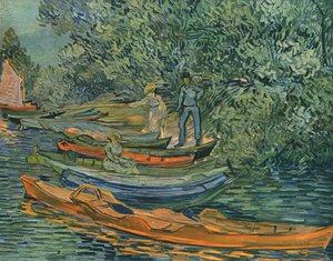 Margem do rio com barcos a remos em Auvers, 1890, 1947. de Vincent van Gogh