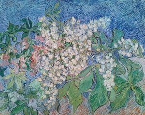 Ramos de flores de castanha. 1890 de Vincent van Gogh