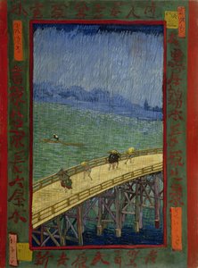 Ponte à chuva (inspirado em Hiroshige) de Vincent van Gogh