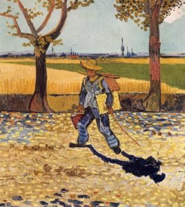 O pintor a caminho do trabalho de Vincent van Gogh