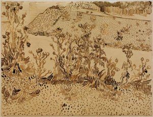 Cardos na beira da estrada de Vincent van Gogh