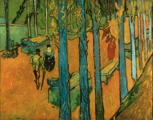 Folhas de outono em queda (Les Alyscamps) de Vincent van Gogh