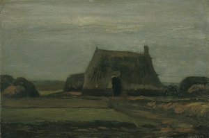 Fazenda, com, pilhas, de, turfa de Vincent van Gogh