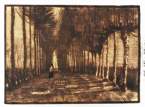 Figura em uma estrada, 1884 de Vincent van Gogh