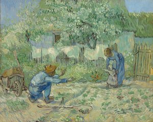 Primeiros Passos, depois de Millet, 1890. de Vincent van Gogh