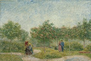 Jardim em Montmartre com amantes de Vincent van Gogh