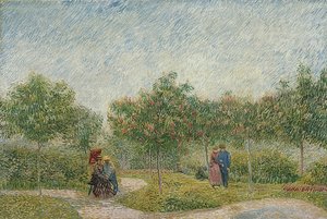 Jardim com casais: Praça Saint-Pierre. 1887 de Vincent van Gogh
