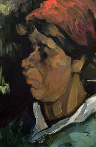 Chefe de um camponês holandês, 1884 de Vincent van Gogh