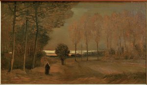 Paisagem de outono à noite de Vincent van Gogh
