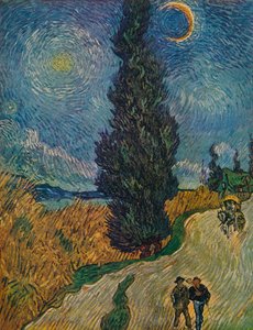 La Route Aux Cypres, 1890 de Vincent van Gogh
