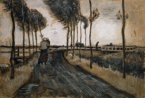 Paisagem com mulher e criança; Paisagem com mulher e criança, 1883 de Vincent van Gogh