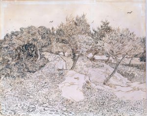 Oliveiras em Montmajour de Vincent van Gogh