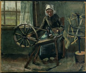 Mulher camponesa enrolando bobinas de Vincent van Gogh