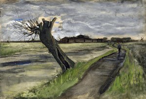 Salgueiro-pollo (tetardo de molho) par Gogh, Vincent, van (1853-1890). Lápis, aguarela, guache, tinta sobre papel, tamanho : 38x55,8 de Vincent van Gogh