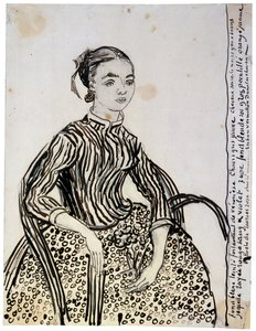 Retrato de uma jovem senhora La Mousmé, 1888. de Vincent van Gogh